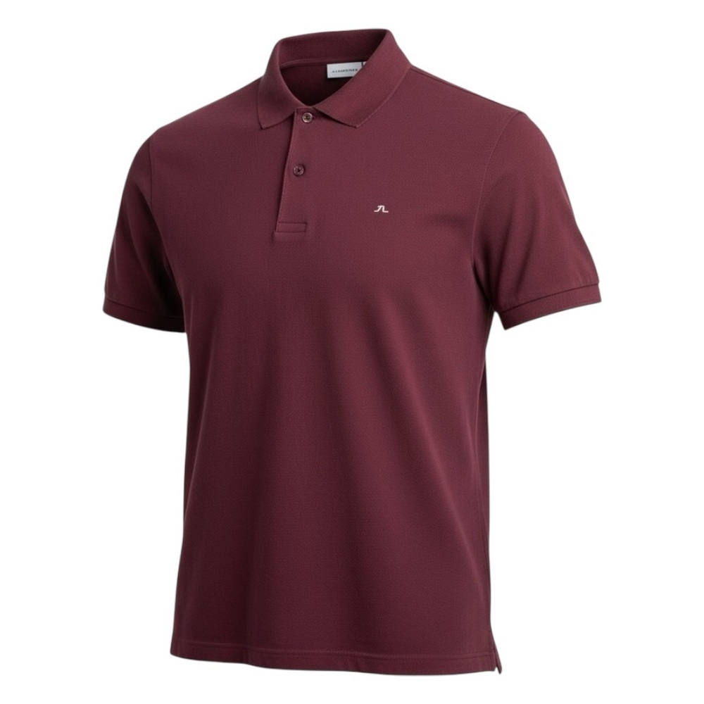 🍷🔥 J. Lindeberg Men’s XL Slim Fit Polo | Burgundy 🏌️‍♂️ Classic Cotton 🪡‎